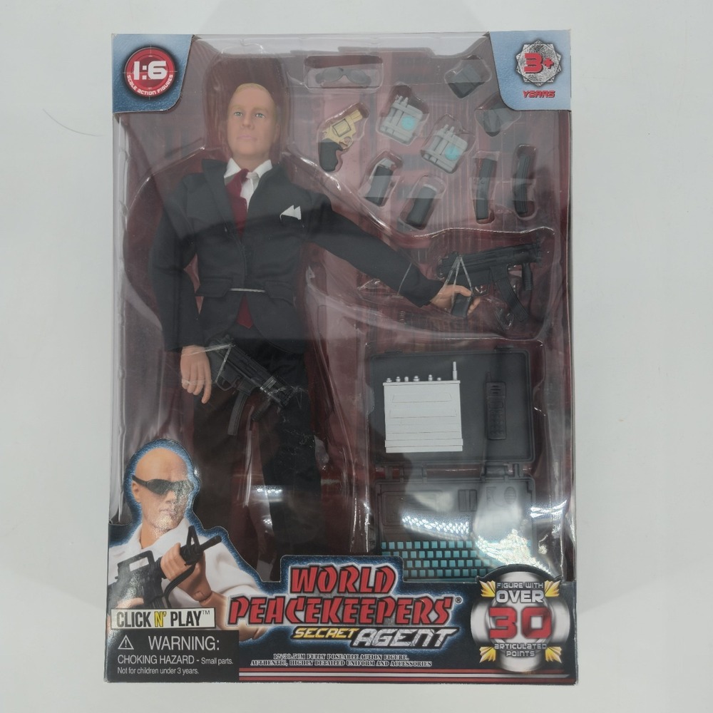 World Peacekeepers Secret Agent 1:6 12in Blonde Suit Figure Click N Play 30695